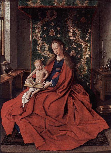 Jan Van Eyck Madonna mit dem lesenden Kinde Germany oil painting art